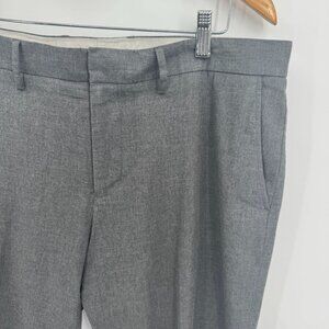 J Crew Thompson Tapered‎ Mens Gray Pants 36x30 Cotton Sharkskin Work Flat Front